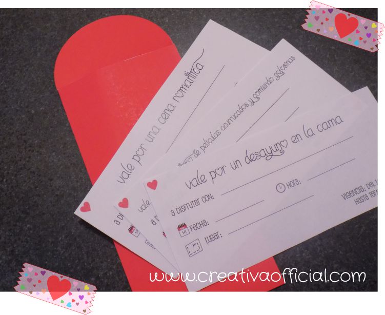 Cupones Románticos Imprimibles Para San Valentín Creativa Official 9168