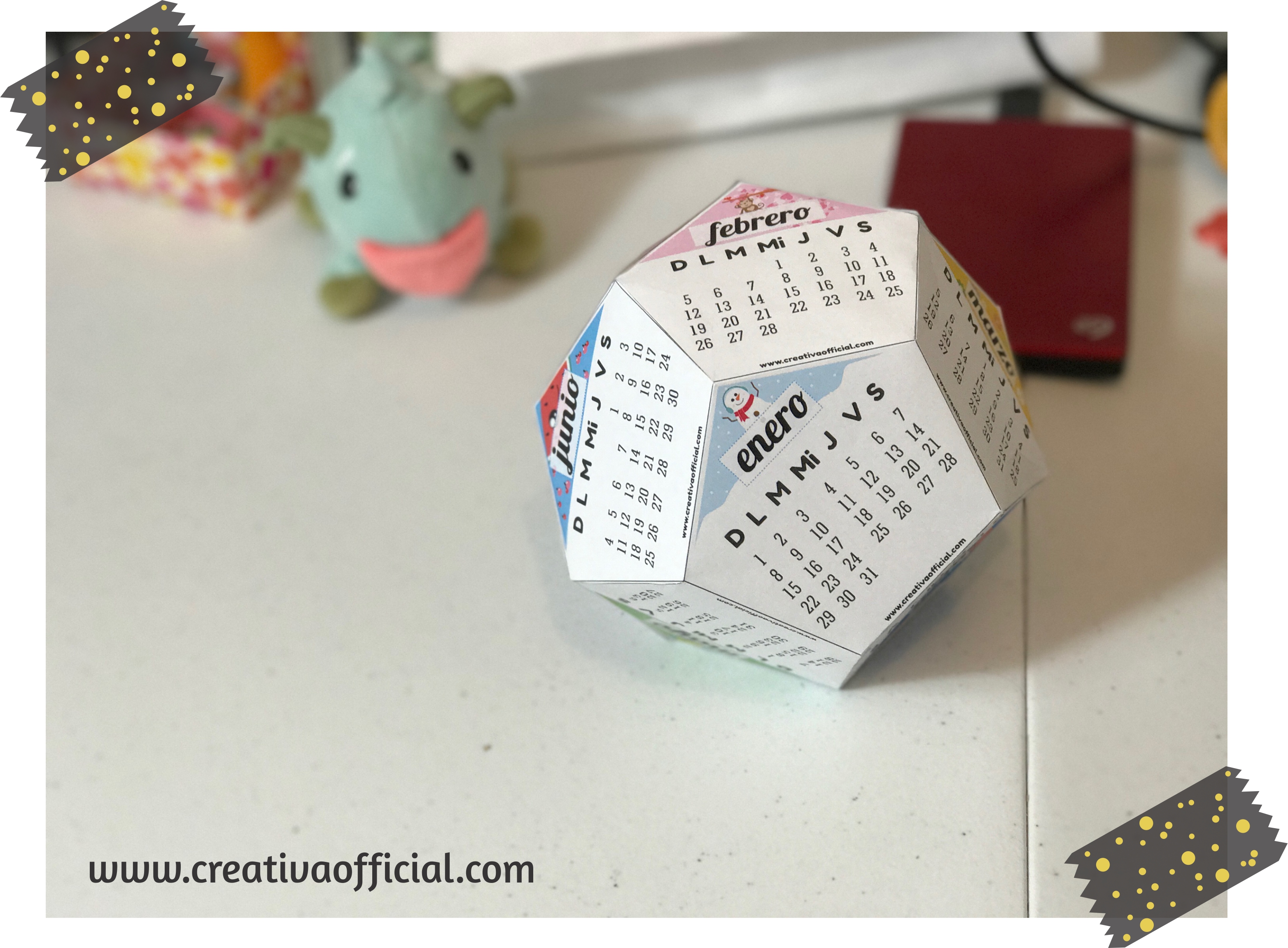 Calendario 3D (Plantilla gratis!)  Creativa Official