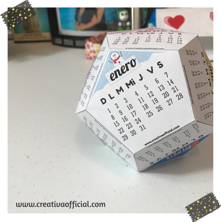 Calendario 3D (Plantilla gratis!)  Creativa Official