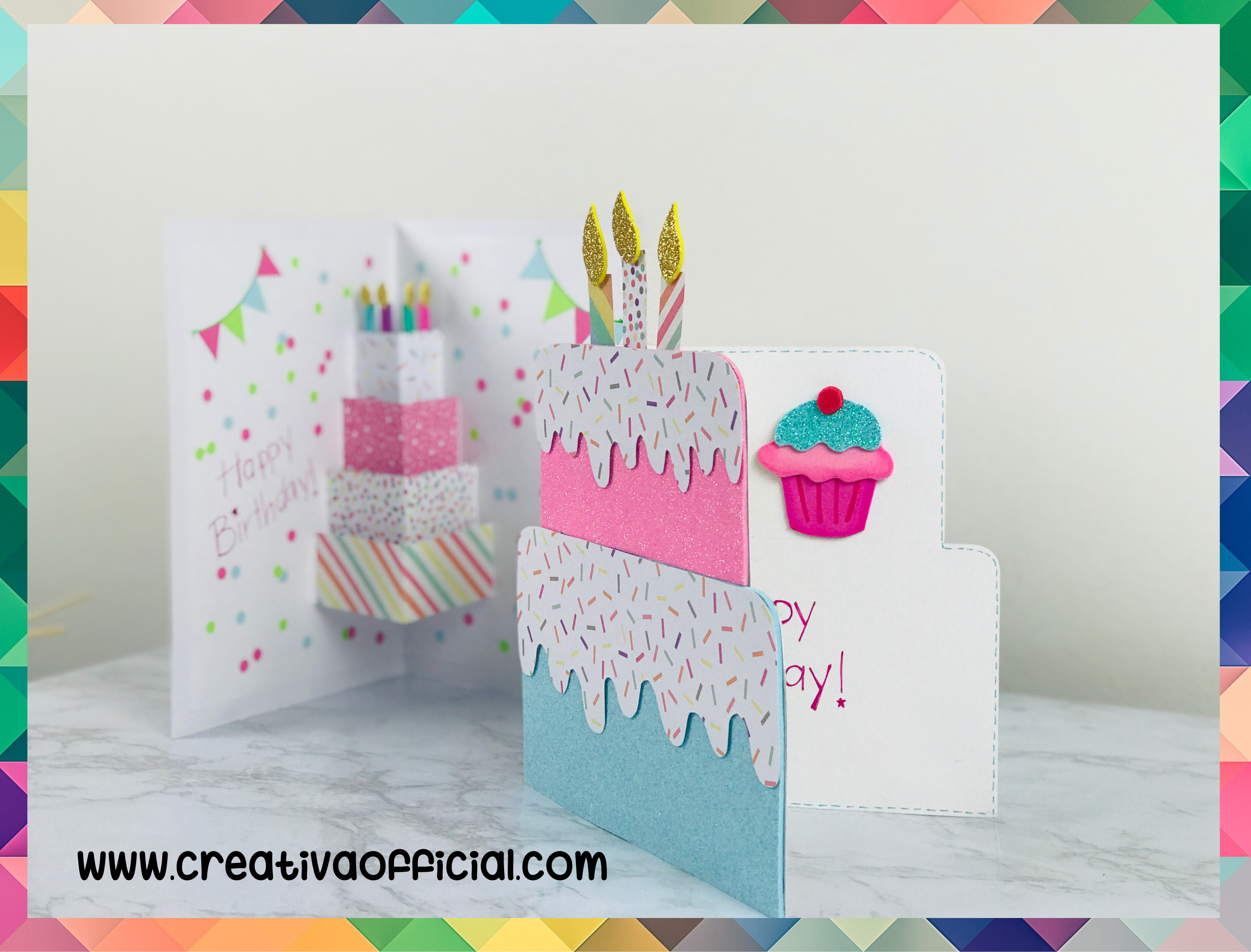 TARJETAS DE CUMPLEAÑOS FÁCILES PASO A PASO|CREATIVA OFFICIAL | Creativa ...